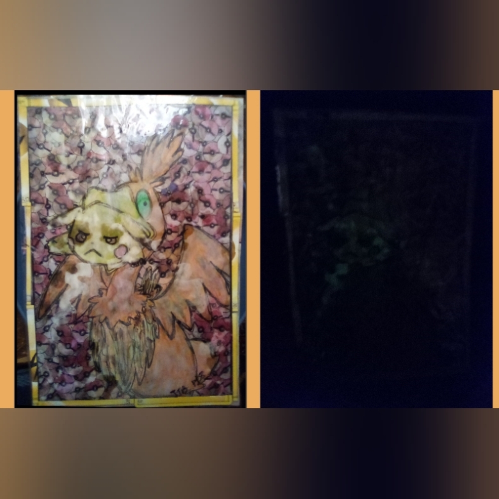 🎨Glow In The Dark Pikachu Watercolor Painting🖼
